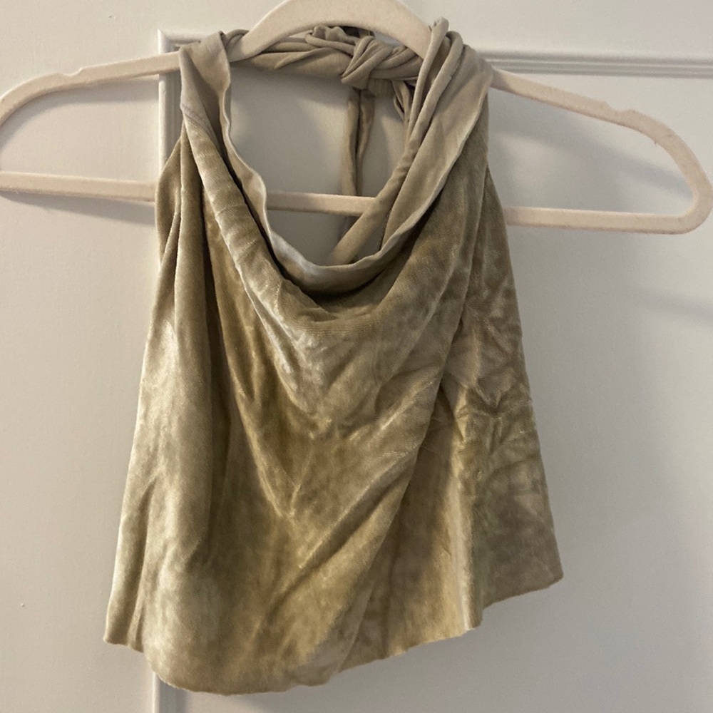 Suede halter top